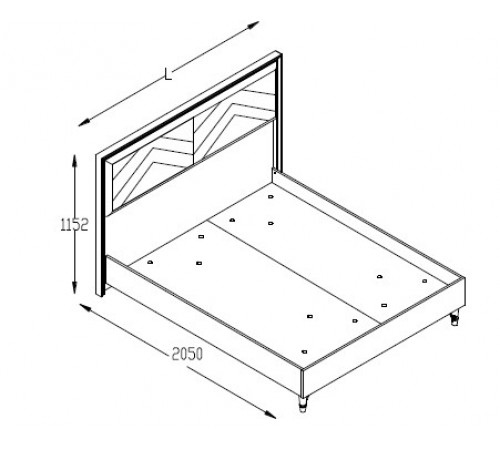 Двуспальная кровать Пальма PALMA-26 Двуспальная кровать Пальма PALMA-26