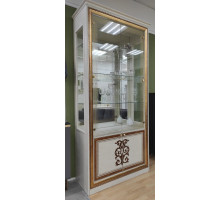 Шкаф-витрина двухдверный Анита (бежевый глянец)