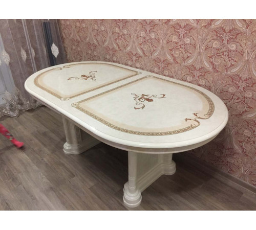 Обеденный стол раздвижной Роза (беж)