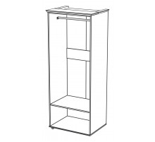 Двухстворчатый шкаф для одежды в гостиную Романтика ВК-09-17