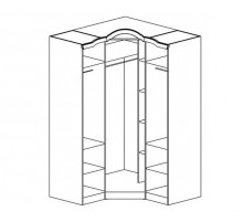 Угловой шкаф Орхидея СП-002-18 (белый)