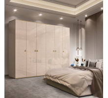 Шестистворчатый шкаф для одежды  Rimini РМШ2/6 (латте)