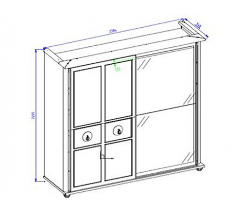 Шкаф-купе платяной Мистраль (Mistral)